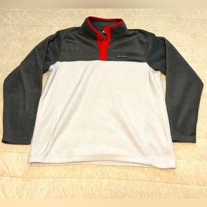 White and grey Columbia pullover Large